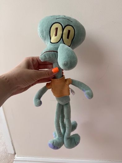 Simba Nickelodeon 2014 Viacom Squidward Plush SpongeBob SquarePants approx. 42 cm. Used Please see photos