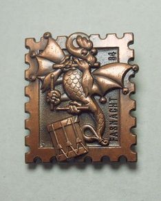 FASNACHT 84 (annual street carnival, Basel) - carnival visitor's badge (1984)