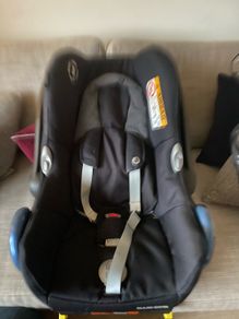 FREE maxi cosi cabriofix plus isofix base x 2 and and rain cover