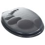 WC Toilet Seats 2 pcs with Soft Close Lids MDF Stones Design Image 4