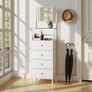 Chest of Drawers with Adjustable Mirror, 2-in-1 Dresser, White Image 6