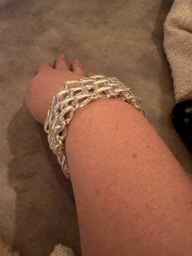 Eliza Gracious Silver Mesh Link Bracelet - EB0579