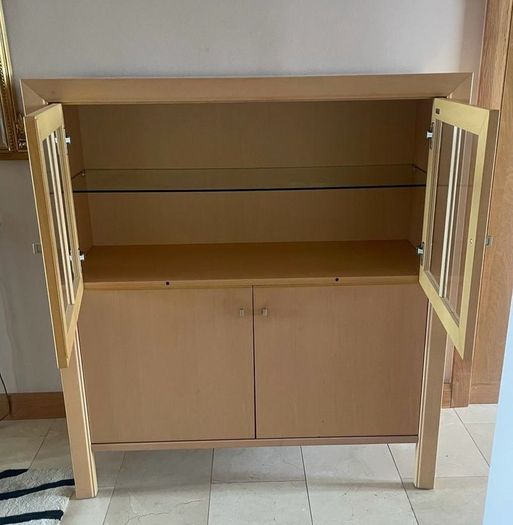 Scovby maple display cabinet