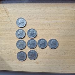 Coins - USA Quarter Dollars X 9