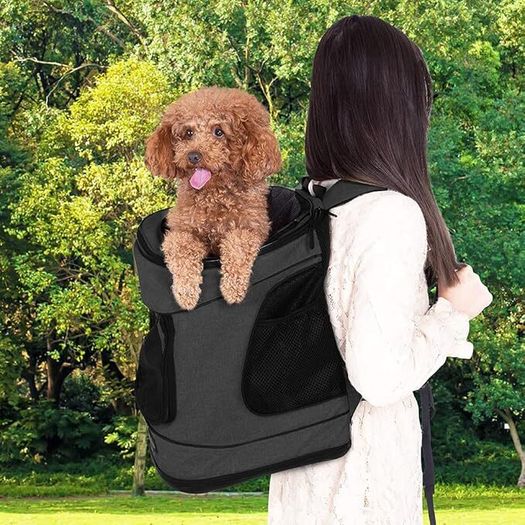 Pet Backpack up to 20kg Adjustable Straps Foldable Short Leash Reflective Strip