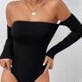 New Off Shoulder Slim Fit Bodysuit Image 2