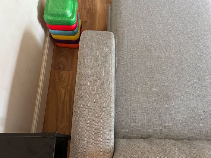 DFS Lydia 3 Seater L-Shaped Sofa Bed & Footstool Professionally Cleaned