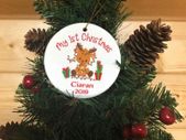 My 1st Christmas personalised ceramic tree ornament