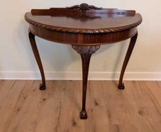 Mahogany half moon hall table