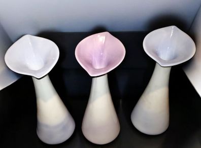 3x Royal Tara Springtime vases