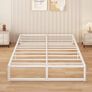 Super King Bed Frame 180x200 cm Metal Platform Bed Super King with Steel Slat Support, Easy Assembly, Noise Free, No Box Spring Needed, 36cm High, White Image 5