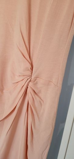 H&M salmon ruched side dress Sz 10UK
