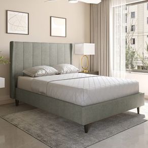Amelia Bed in Dark Grey Fabric