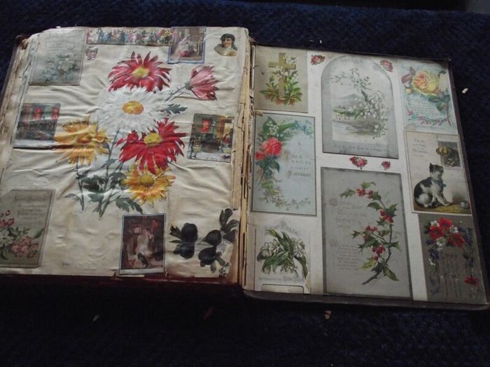 Victorian/Edwardian Album of colourful scraps - Circa 1890's/1900's