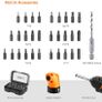 3.6V electric screwdriver, 2000mAh, 34 accessories, with front LED light, battery indicator, USB cable, storage box, suitable for small household projects Image 8