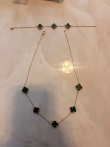 Van Cleef Necklace & Bracelet 14K Gold