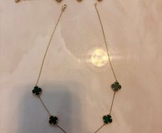 Van Cleef Necklace & Bracelet 14K Gold