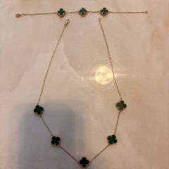 Van Cleef Necklace & Bracelet 14K Gold
