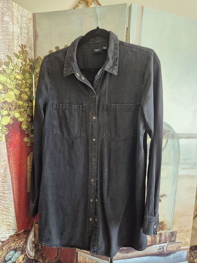 Vero Moda Black 100% Cotton Long Shirt EU 12