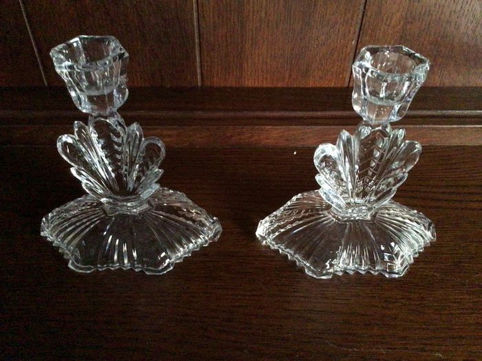 Vintage Clear cut glass dressing table set