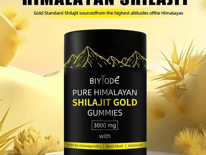 Pure Himalayan Gold Shilajit with Ashwagandha & Gokshura, 60 gummies