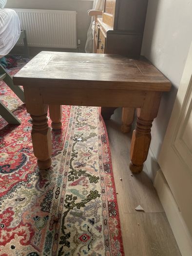 rustic side table