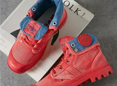 Casual Sport Style Red Denim Ankle boots,size 39