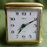 Vintage Telock Japanese Travel Alarm Clock With Original Case Mechanical Wind-Up, working Image 2