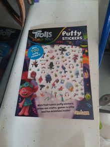 trolls crafts book  and puffy stickers