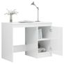 Desk High Gloss White 140x50x76 cm Chipboard Image 7