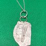 Handmade sterling silver harp pendant on 18inch chain Image 3