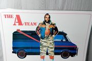The A Team B.a Baracus 1983 Laminated Picture