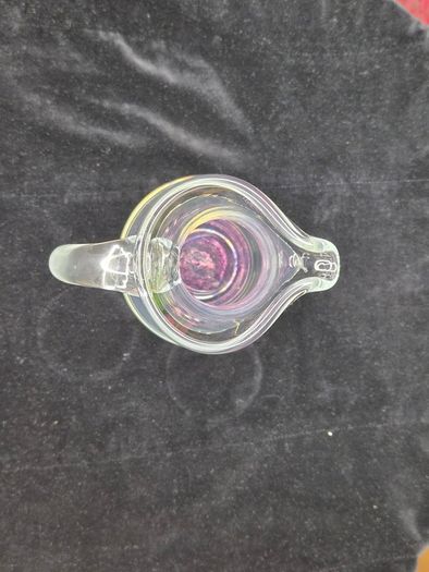 Jerpoint Glass Handcrafted Studio Art Glass Pitcher Purple Base