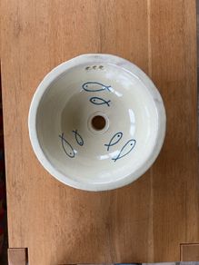 Unique handmade ceramic washbasin