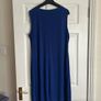Occasion wear Royal Blue Dress with crochet effect jacket Image 4