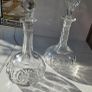 Pair of Victorian Cut Crystal Shaft and Globe Decanters | Original Numbered Stoppers Image 2