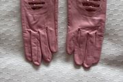 Gloves - Leather - Pink - Size 7