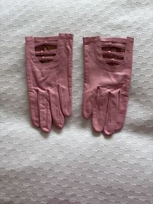 Gloves - Leather - Pink - Size 7