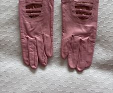 Gloves - Leather - Pink - Size 7