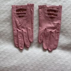 Gloves - Leather - Pink - Size 7