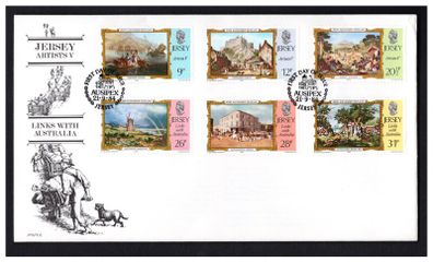 1984 Jersey Links with Australia Jersey Artists (5th Series) Paintings by John Alexander Gilfillan Commemorative Stamps First Day Cover (FDC)