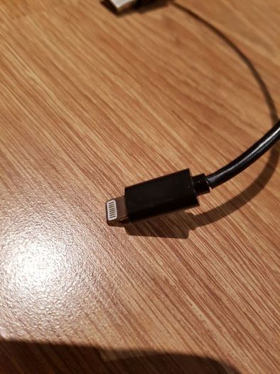 Black iphone usb data cable
