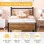 Single Bed Frame with Wooden Headboard Image 4
