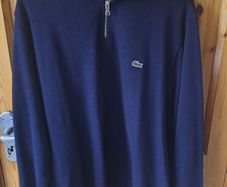 Lacoste Zip-Up High Neck Interlock Sweatshirt Men - Midnight Blue