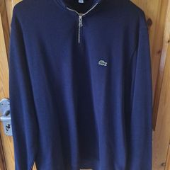 Lacoste Zip-Up High Neck Interlock Sweatshirt Men - Midnight Blue