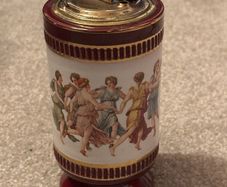 vintage Colibri Florentine ceramic table lighter