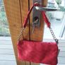 BNWL Kathy Van Zealand Red Clutch Shoulder Strap Purse Image 4