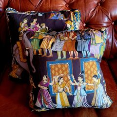 Pair of duck down cushions