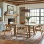 Oslo Oak Upholstered Dining Chair  Beige Chenille Fabric Image 4