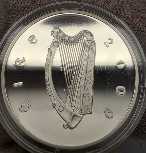 Ireland Silver Proof 2009 Ploughman 10 Euro Coin in Original Capsule